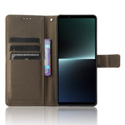 For Sony Xperia 1 V Diamond Texture Leather Phone Case(Brown)