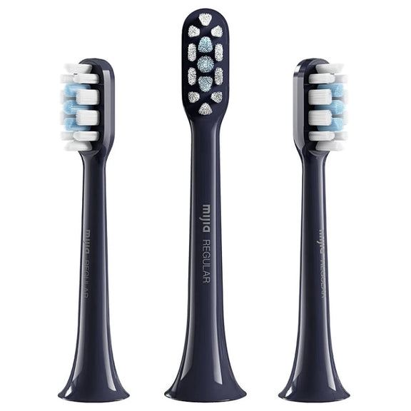 Original Xiaomi Mijia 3pcs Brush Head Standard Type for Sonic Electric Toothbrush T301 / T302(Black)