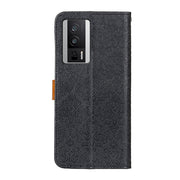 For Xiaomi Poco F5 Pro/Redmi K60/K60 Pro European Floral Embossed Flip Leather Phone Case(Black)