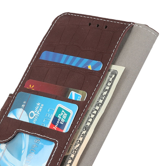 For Xiaomi Poco F5 Pro/Redmi K60/K60 Pro Magnetic Crocodile Texture Leather Phone Case(Brown)
