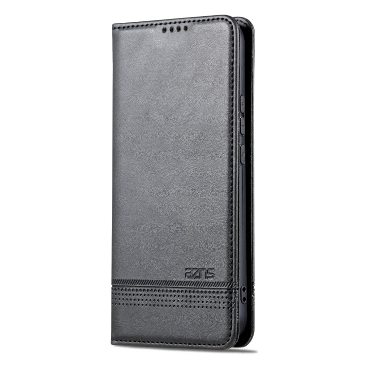 For Huawei Nova 11 Pro AZNS Magnetic Calf Texture Flip Leather Phone Case(Black)