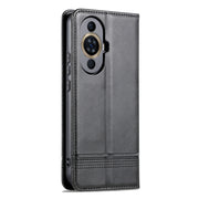 For Huawei Nova 11 Pro AZNS Magnetic Calf Texture Flip Leather Phone Case(Black)