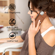 For iPhone 14 Shockproof Leather Phone Case with Card Holder(Brown)