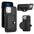 For iPhone 12 Pro Max Shockproof Leather Phone Case with Card Holder(Black) - free shipping - PMC TechLife - Order now!