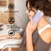 For iPhone 11 Pro Shockproof Leather Phone Case with Card Holder(Purple)