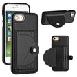 For iPhone SE 2022/SE 2020/6/7/8 Shockproof Leather Phone Case with Card Holder(Black) - free shipping - PMC TechLife - Order now!