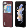 For Samsung Galaxy Z Flip5 ABEEL Dream Litchi Texture PU Phone Case(Purple) - free shipping - PMC TechLife - Order now!