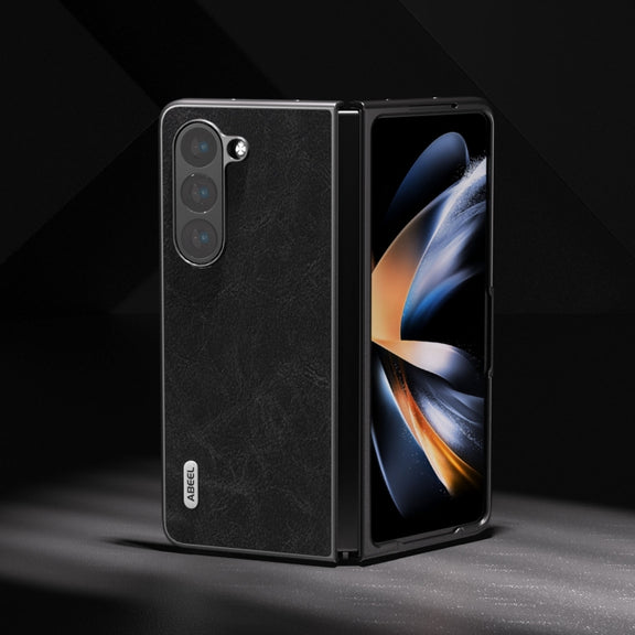 For Samsung Galaxy Z Fold5 ABEEL Dream Litchi Texture PU Phone Case(Black)