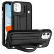 For iPhone 11 Shockproof Leather Phone Case with Wrist Strap(Black) - free shipping - PMC TechLife - Order now!
