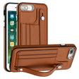 For iPhone 6 Plus/7 Plus/8 Plus Shockproof Leather Phone Case with Wrist Strap(Brown) - free shipping - PMC TechLife - Order now!