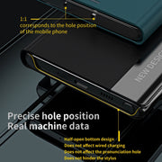 For Xiaomi Poco F5 Side Side Electroplated Magnetic Leather Phone Case(Light Blue)