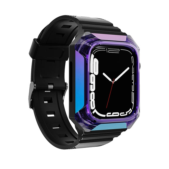Armor Case Integrated TPU Watch Band For Apple Watch 38mm(Purple)