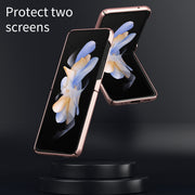 For Samsung Galaxy Z Flip5 Skin Feel Shockproof PC Fold Protective Phone Case(Pink)