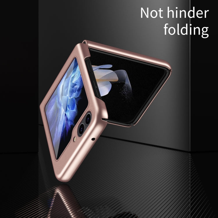 For Samsung Galaxy Z Flip5 Skin Feel Shockproof PC Fold Protective Phone Case(Pink)
