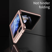 For Samsung Galaxy Z Flip5 Skin Feel Shockproof PC Fold Protective Phone Case(Pink)