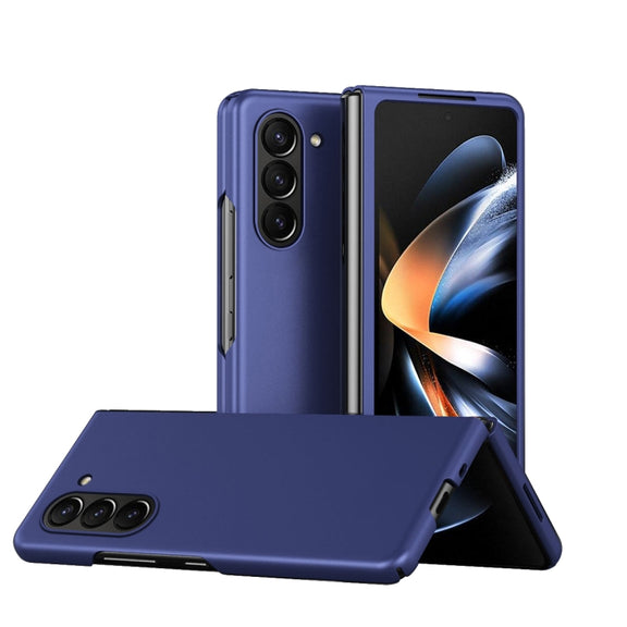 For Samsung Galaxy Z Fold5 Skin Feel Shockproof PC Fold Protective Phone Case(Blue)