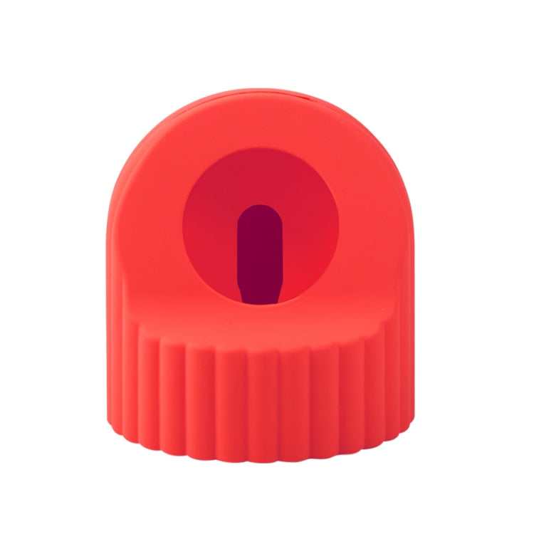 For Apple Watch Wave Pattern Silicone Watch Charging Stand(Red)