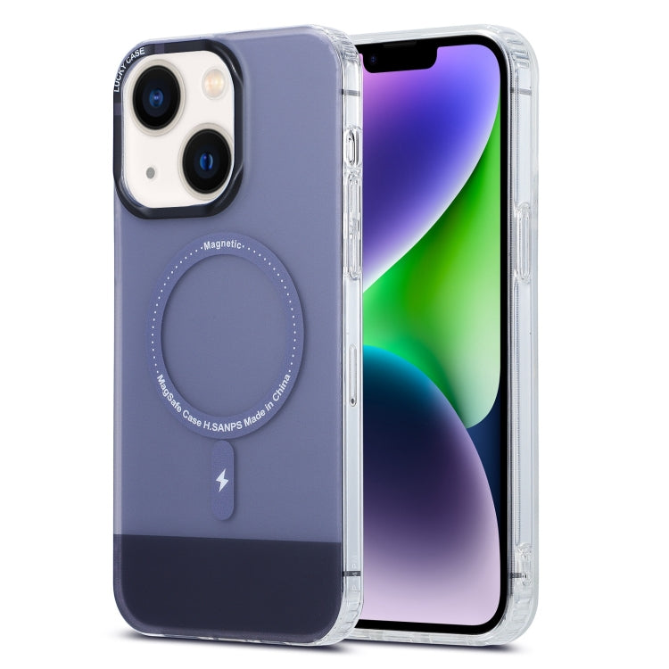 For iPhone 14 PC + TPU IMD MagSafe Magnetic Phone Case(Black)