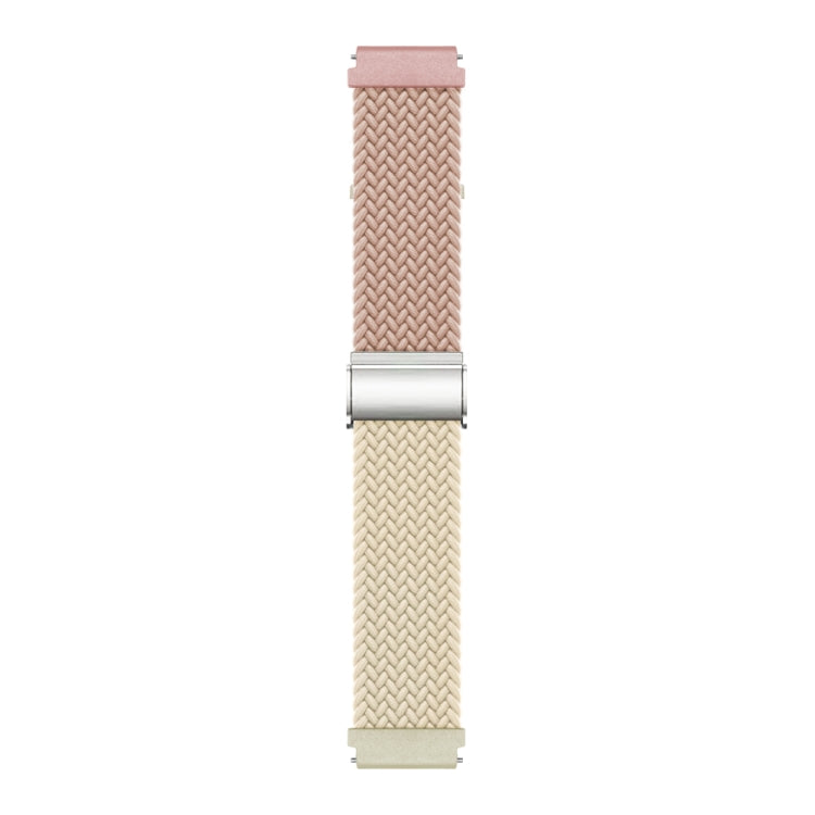 20mm Buckle Braided Nylon Watch Band(Milk Starlight)