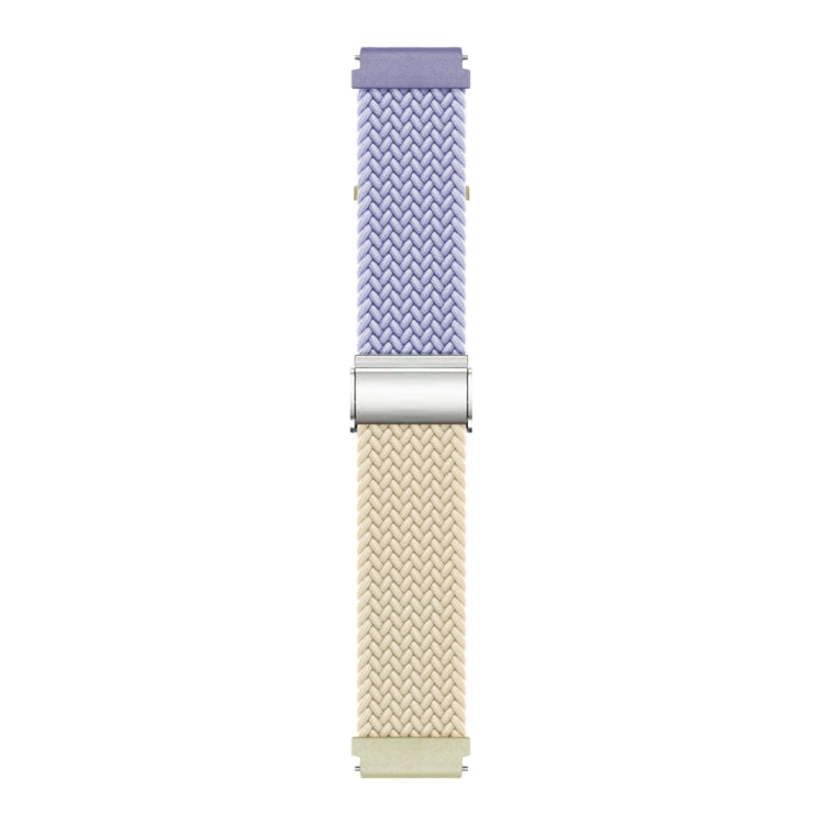 20mm Buckle Braided Nylon Watch Band(Purple Starlight)