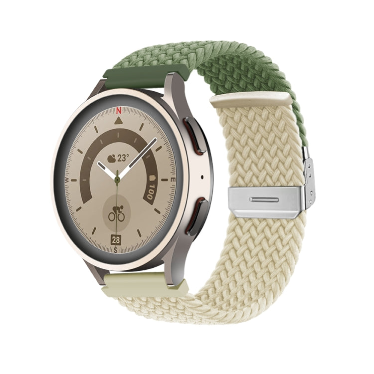 20mm Buckle Braided Nylon Watch Band(Cactus Starlight)