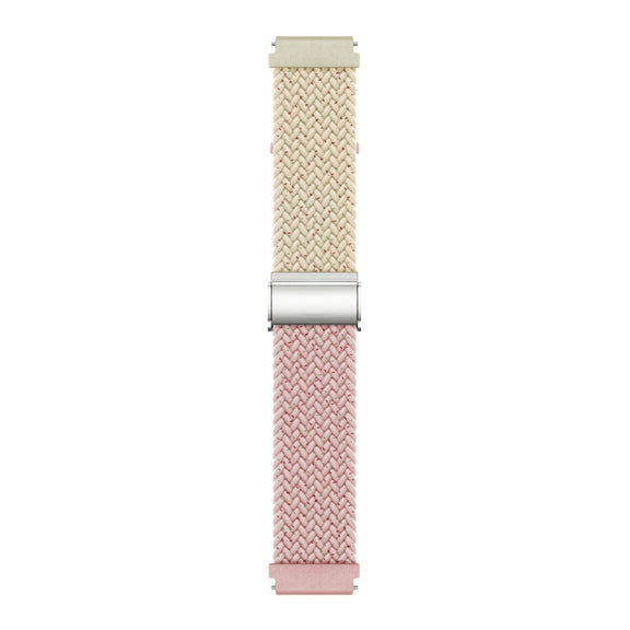 20mm Buckle Braided Nylon Watch Band(Coloful Starlight Pink)
