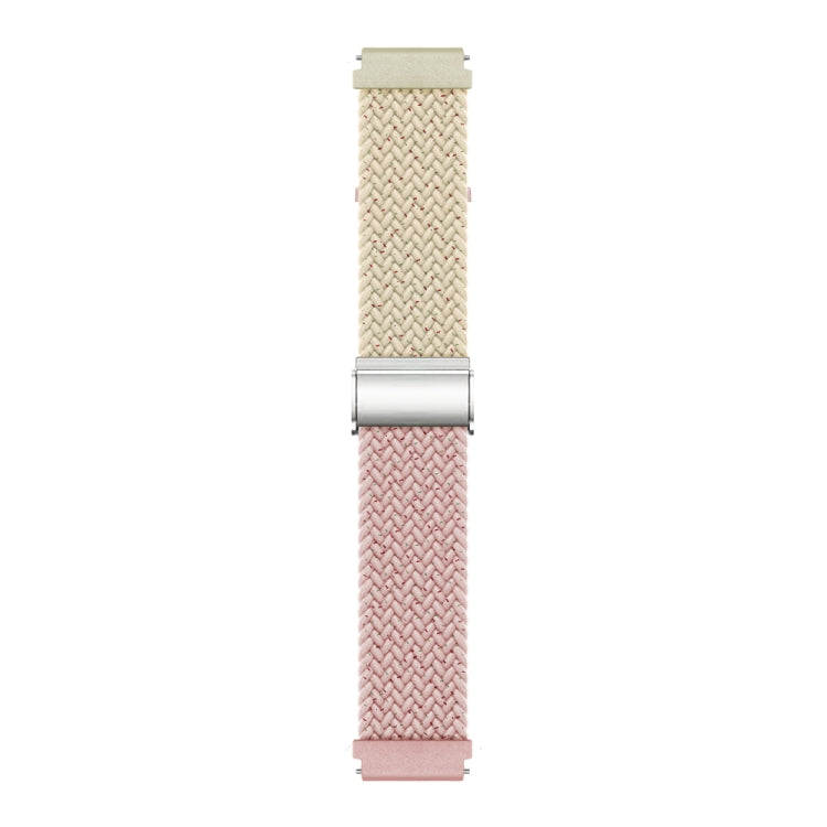 20mm Buckle Braided Nylon Watch Band(Coloful Starlight Pink)