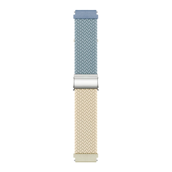 20mm Buckle Braided Nylon Watch Band(Cyan Blue Starlight)