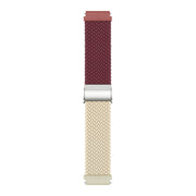 22mm Buckle Braided Nylon Watch Band(Wine Red Starlight)