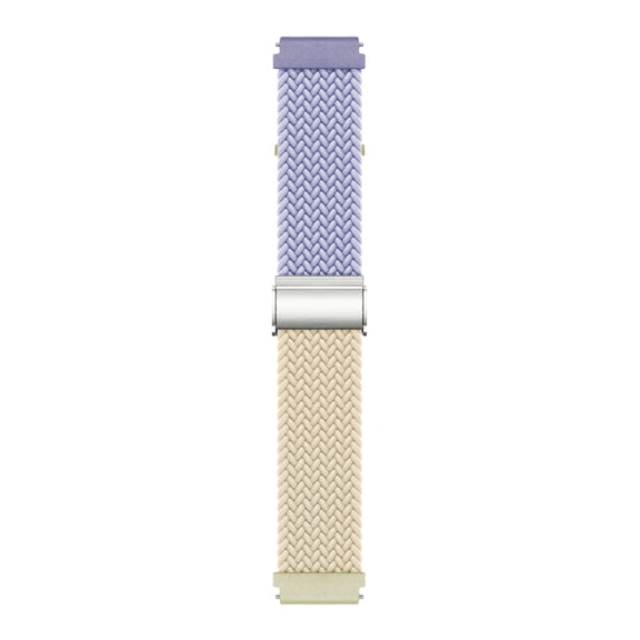 22mm Buckle Braided Nylon Watch Band(Purple Starlight)