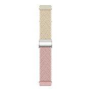 22mm Buckle Braided Nylon Watch Band(Coloful Starlight Pink)