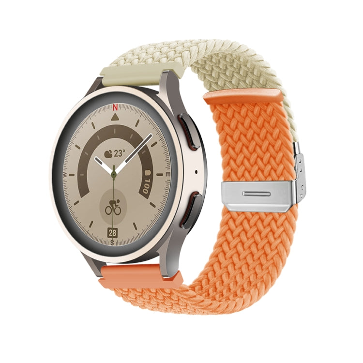 22mm Buckle Braided Nylon Watch Band(Starlight Orange)