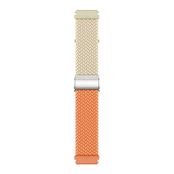 22mm Buckle Braided Nylon Watch Band(Starlight Orange)