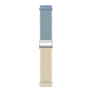 22mm Buckle Braided Nylon Watch Band(Cyan Blue Starlight)