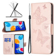 For Xiaomi Redmi Note 12S 4G / Note 11 Two Butterflies Embossing Leather Phone Case(Rose Gold) - free shipping - PMC TechLife - Order now!