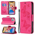 For Xiaomi Poco F5 5G / Redmi Note 12 Turbo Two Butterflies Embossing Leather Phone Case(Rose Red) - free shipping - PMC TechLife - Order now!