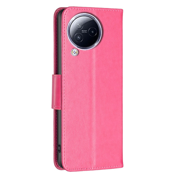 For Xiaomi Civi 3 5G Two Butterflies Embossing Leather Phone Case(Rose Red)