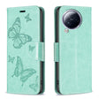 For Xiaomi Civi 3 5G Two Butterflies Embossing Leather Phone Case(Green) - free shipping - PMC TechLife - Order now!