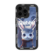 For iPhone XR Liquid Silicone Oil Painting Rabbit Phone Case(Black Blue Grey) - free shipping - PMC TechLife - Order now!