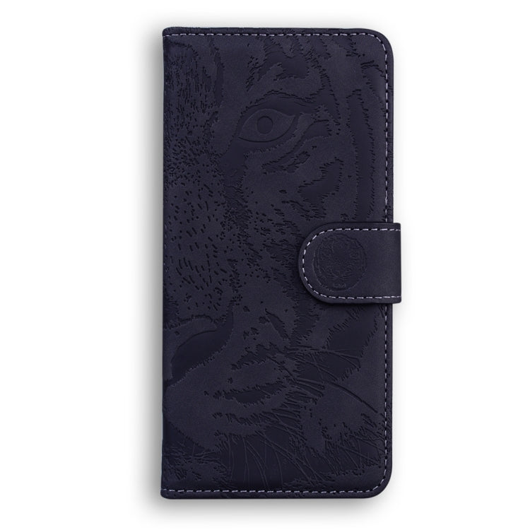 For Tecno Spark 10 / Spark 10C Tiger Embossing Pattern Flip Leather Phone Case(Black)
