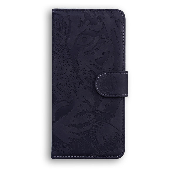 For Tecno Spark 10 / Spark 10C Tiger Embossing Pattern Flip Leather Phone Case(Black)
