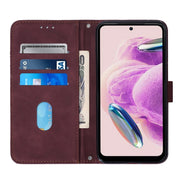 For Xiaomi Redmi Note 12S 4G Global Crossbody 3D Embossed Flip Leather Phone Case(Wine Red)
