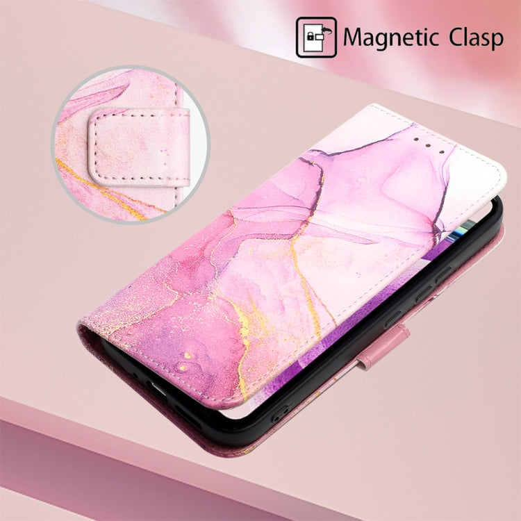 For Xiaomi Redmi Note 12S 4G Global PT003 Marble Pattern Flip Leather Phone Case(Pink Purple Gold LS001)