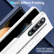 For Samsung Galaxy Z Fold3 Silicone Wristband Holder Foldable Phone Case(Black)