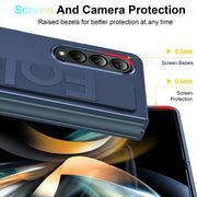For Samsung Galaxy Z Fold3 Silicone Wristband Holder Foldable Phone Case(Black)