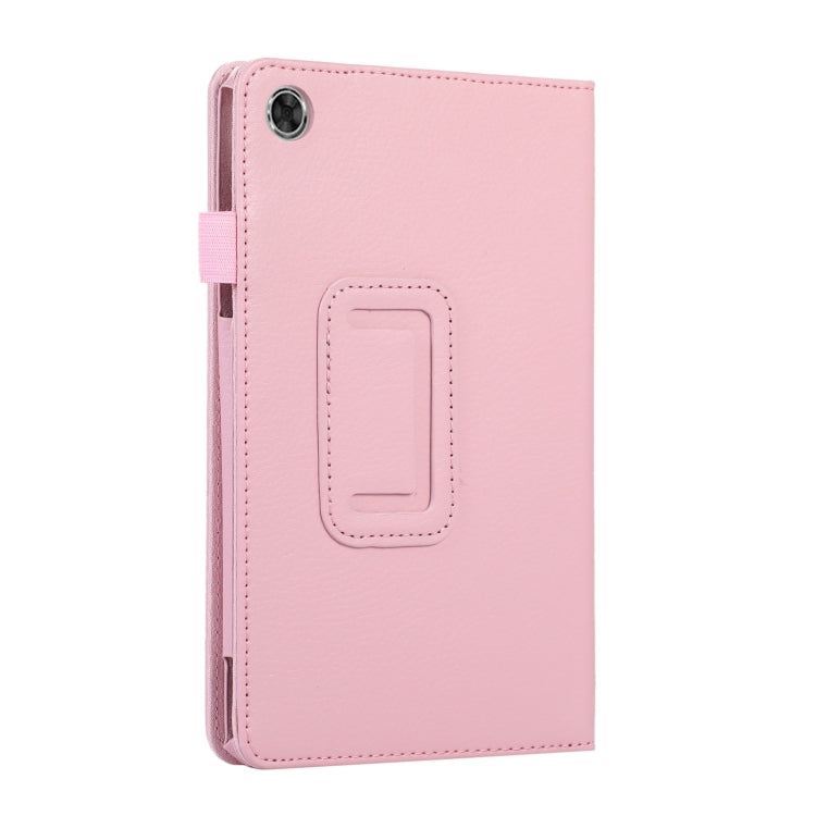 For Lenovo Tab M8 4th Gen Litchi Texture Leather Tablet Case(Pink)