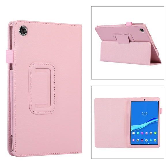 For Lenovo Tab M8 4th Gen Litchi Texture Leather Tablet Case(Pink)