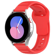 20mm Universal Dots Pattern Silicone Replacement Watch Band(Red)
