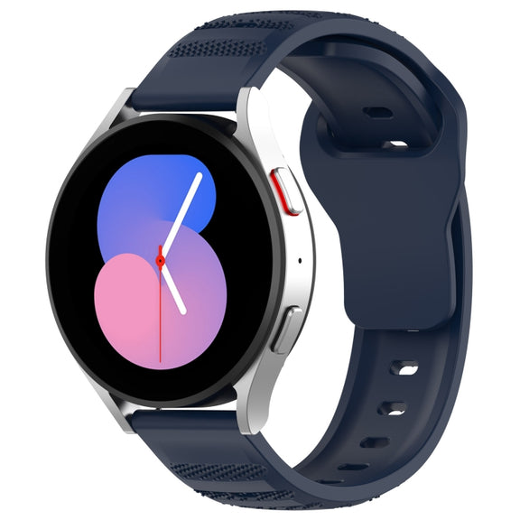 20mm Universal Dots Pattern Silicone Replacement Watch Band(Midnight Blue)