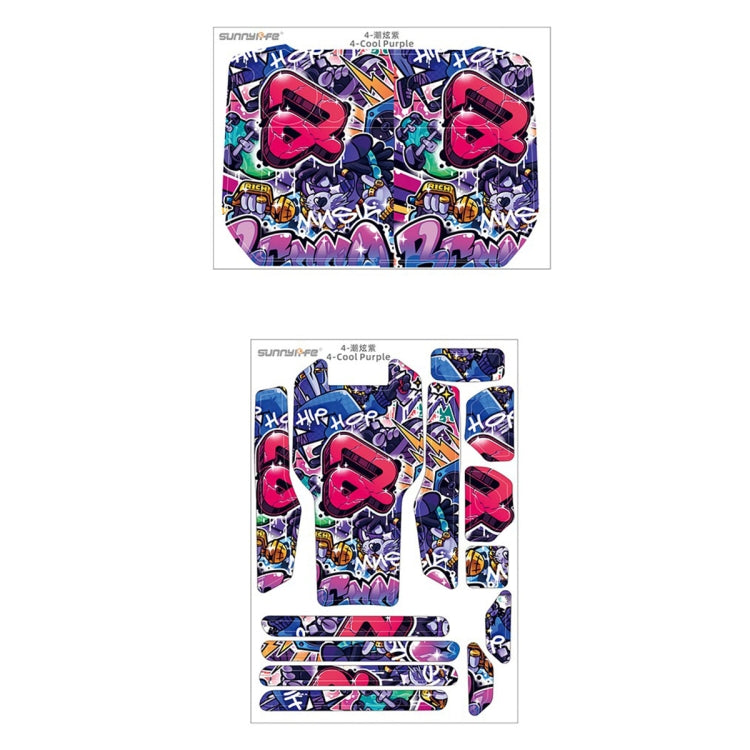 For DJI Mavic 3 Pro / RC Pro Sunnylife Drone Body Remote Control Decorative Stickers Set(Cool Purple)